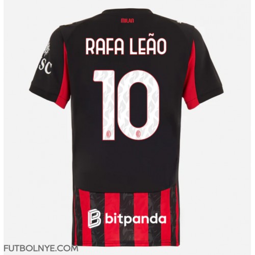 Camiseta AC Milan Rafael Leao #10 Primera Equipación para mujer 2025-26 manga corta